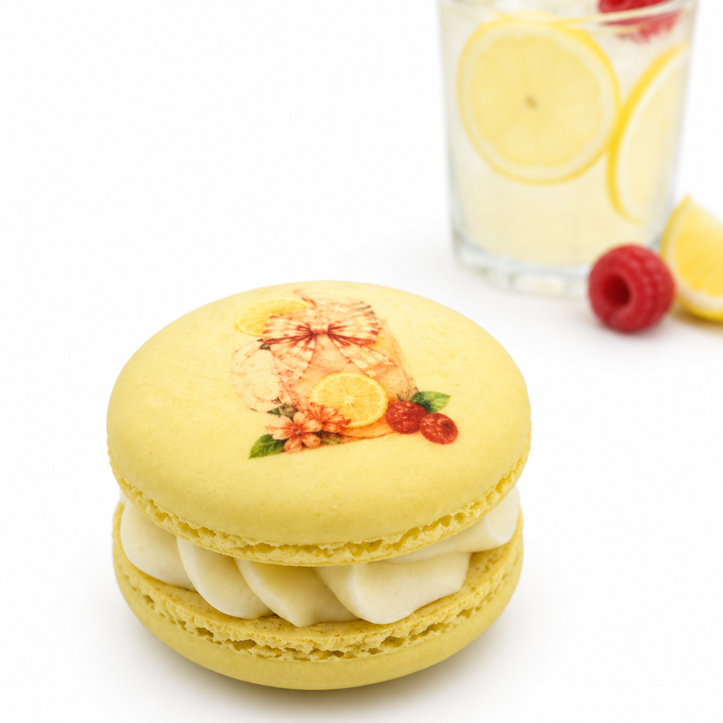 Raspberry Lemonade Macaron