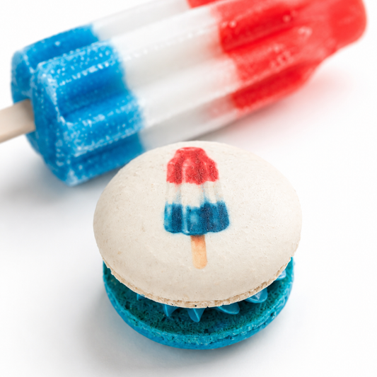 Blue Raspberry Bomb Pop Macaron