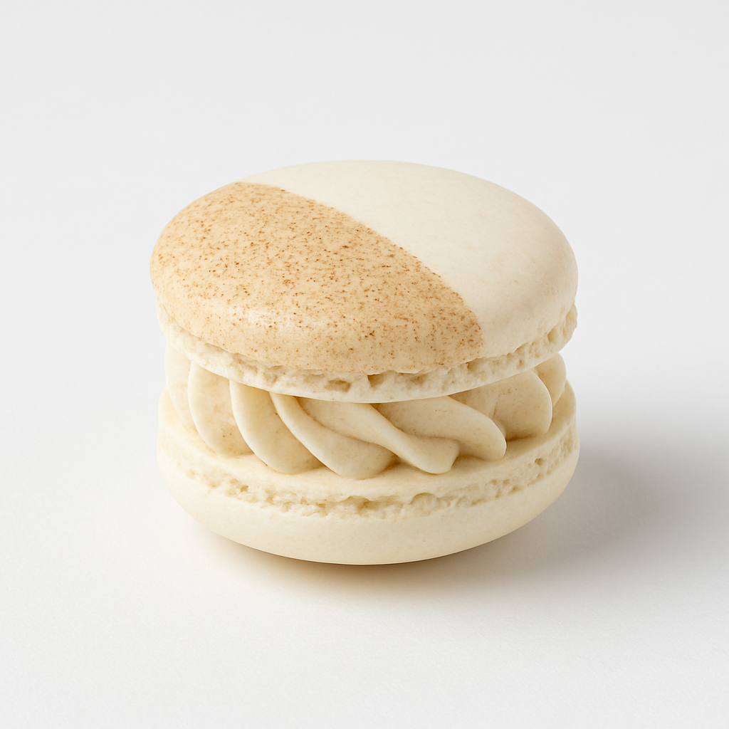 Snickerdoodle Macaron dusted with cinnamon and sugar